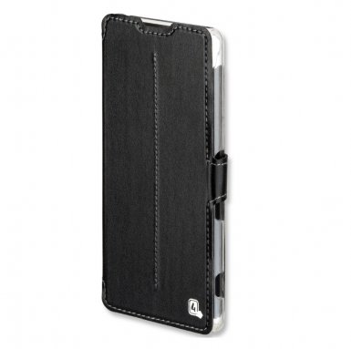 4smarts Supremo Book Flip Case - кожен калъф с поставка и отделение за кр. карта за Huawei Nova 2 (черен)
