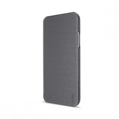 Artwizz SmartJacket case - полиуретанов флип калъф за iPhone XS, iPhone X (тъмносив)