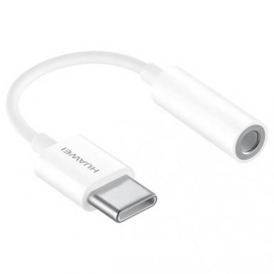 Huawei USB Type-C to 3.5mm Cable CM20 - адаптер USB-C към аудио 3.5 мм. за Huawei и устройства с USB-C (бял)