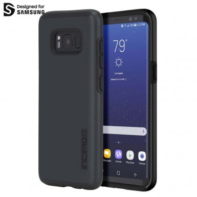 Incipio Dual Pro Case - удароустойчив хибриден кейс за Samsung Galaxy S8 Plus (черен-сив)