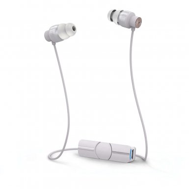 iFrogz Audio Impulse Wireless Wireless Earbuds - безжични слушалки с микрофон за смартфони и мобилни устройства (бял-розов) 