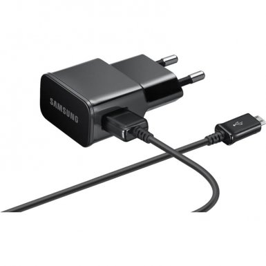 Samsung Travel 2А Charger ETA-U90EBE - захранване с USB изход и MicroUSB кабел за Samsung мобилни устройства (черен) (ритейл опаковка)