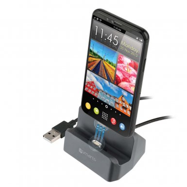 4smarts Magnetic Charging Station GRAVITYDock 10.5W - док станция с магнитни Lightning и MicroUSB конектори (черен)
