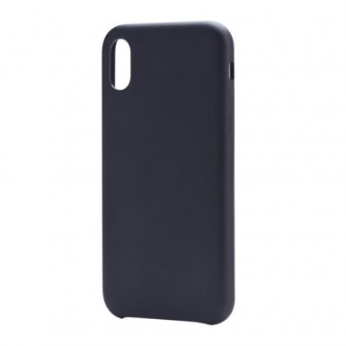 Devia Nature Case - кожен кейс за iPhone XS, iPhone X (черен)