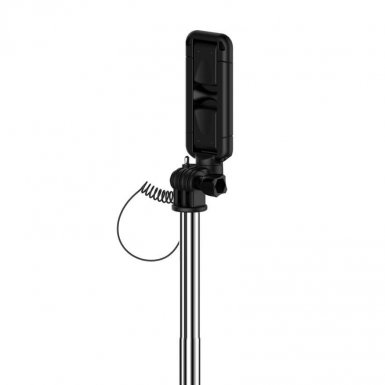 Devia 360 Rotation Selfie Stick - компактен селфи стик за мобилни телефони с 3.5 мм аудио жак (зелен)