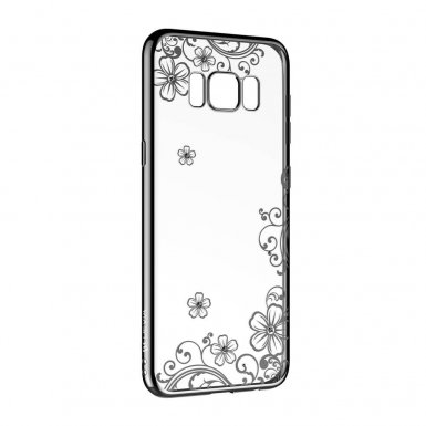 Devia Crystal Joyous Case - поликрабонатов кейс за Samsung Galaxy S8 Plus (с кристали Сваровски) (черен)