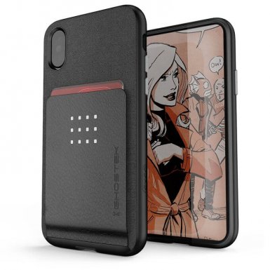 Ghostek Exec Shockproof Case - удароустойчив кейс за iPhone XS, iPhone X (черен)