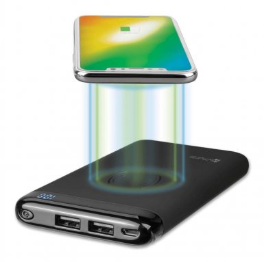 4smarts Inductive Power Bank VoltHub 5000 mAh with Qi - външна батерия с технология за безжично зареждане (черен)