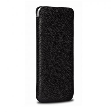 SENA UltraSlim Classic Pouch - кожен калъф (естествена кожа, ръчна изработка) за iPhone XS, iPhone X (черен)
