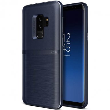 Verus Single Fit Case - хибриден удароустойчив кейс за Samsung Galxy S9 Plus (тъмносин)