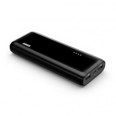 Anker Astro E4 2nd Gen 13000 mAhh с PowerIQ - преносима външна батерия с 2 USB изхода за зареждане на смартфони и мобилни устройства (черен)
