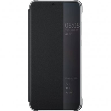 Huawei Smart View Cover - оригинален кожен калъф за Huawei P20 Pro (черен)