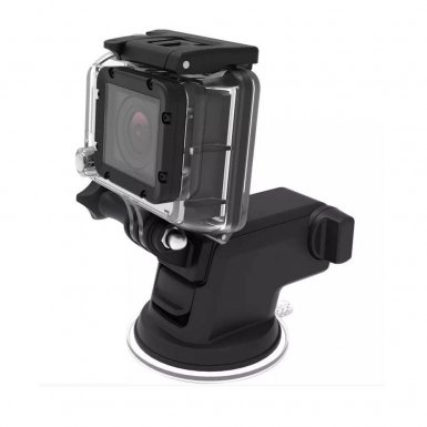 iOttie Easy One Touch GoPro Suction Cup Mount - вакуумна поставка за автомобил, ветроходка и моторна лодка съвместима с GoPro (черен)