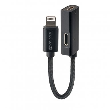 4smarts Lightning to 2x Lightning Audio Splitter SoundSplit - Lightning адаптер към 2x Lightning изхода (12см) (черен)
