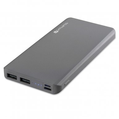 4smarts Power Bank VoltHub Lite 10000 mAh - външна батерия с два USB и USB-C изходи (тъмносив)