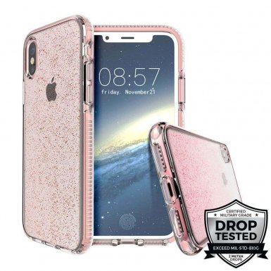 Prodigee SuperStar Case - хибриден кейс с висока степен на защита за iPhone XS Max (розов)
