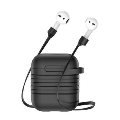 Baseus Airpods Silicone Case - силиконов калъф за Apple Airpods (черен)
