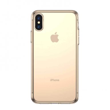 Baseus Simple Case - силиконов (TPU) калъф за iPhone XS Max (златист)