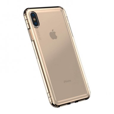 Baseus Safety Airbags Case - силиконов TPU калъф с най-висока степен на защита за iPhone XS, iPhone X (златист)