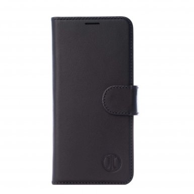 JT Berlin LeatherBook Kreuzberg Case - хоризонтален кожен (естествена кожа) калъф тип портфейл за Huawei Mate 20 Pro (черен)