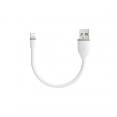 Satechi Flexible Lightning USB Cable - гъвкав USB кабел за iPhone, iPad и iPod с Lightning (бял) (15 см)