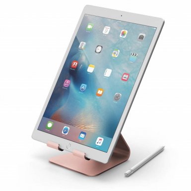 Elago P4 Stand - дизайнерска алуминиева поставка за iPad и таблети (розово злато)
