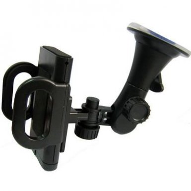 Universal Car Mount - поставка за стъклото на кола за iPhone, Samsung и мобилни телефони (черна)