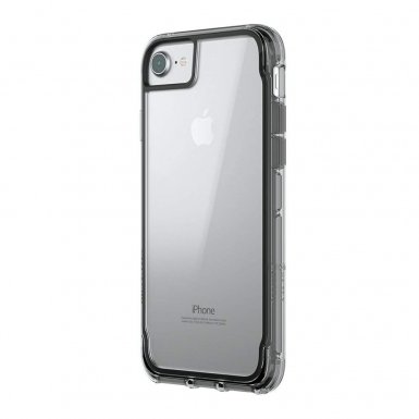 Griffin Survivor Clear Case - хибриден удароустойчив кейс за iPhone 8, iPhone 7, iPhone 6S, iPhone 6 (черен)