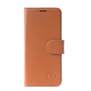 JT Berlin BookCase Kreuzberg Case - хоризонтален кожен (естествена кожа) калъф тип портфейл за Samsung Galaxy S10 (кафяв)
