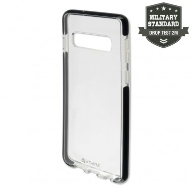 4smarts Soft Cover Airy Shield - хибриден удароустойчив кейс за Samsung Galaxy S10 (черен-прозрачен)