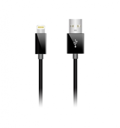 Macally Lightning to USB Cable 180 cm. - кабел за iPhone 5, iPhone 5S, iPhone SE, iPhone 5C, iPod Touch 5, iPod Nano 7, iPad 4 и iPad Mini, iPad mini 2, iPad mini 3 180 см. (черен)