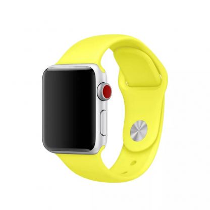Apple Watch Sport Band Flash - оригинална силиконова каишка за Apple Watch 38мм, 40мм (жълт)