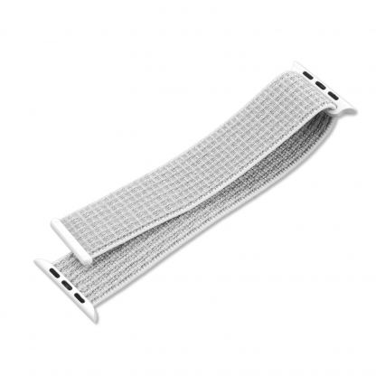 4smarts Sport Band Nylon - текстилна каишка за Apple Watch 42мм, 44мм (бял-сив)