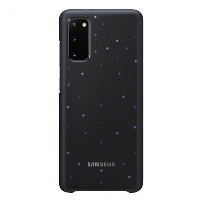 Samsung LED Cover EF-KG980CB - оригинален заден кейс, през който виждате информация от Samsung Galaxy S20 (черен)