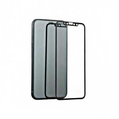 Tucano 3D Tempered Glass Screen Protector - калено стъклено защитно покритие със защита за очите за целия дисплей на iPhone 11 Pro, iPhone XS, iPhone X (прозрачен-черен)