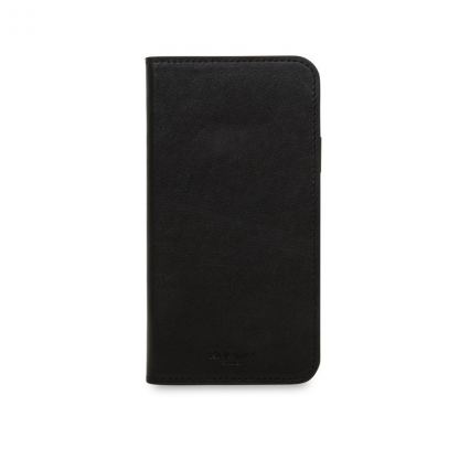 Knomo Leather Folio Case - флип кожен (естествена кожа) калъф за iPhone XS, iPhone X (черен)