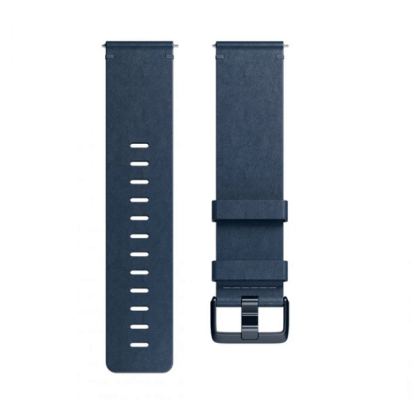 Fitbit Versa Accessory Band Leather Small - кожена (естествена кожа) каишка за Fitbit Ionic (тъмносин) 