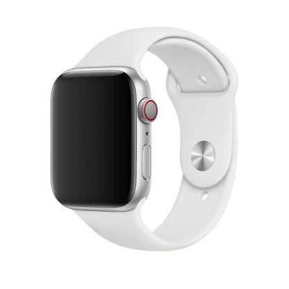 Apple Sport Band S/M - оригинална силиконова каишка за Apple Watch 38мм, 40мм (бял) (bulk)