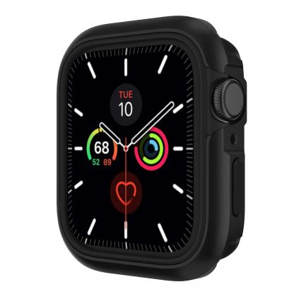 SwitchEasy Odyssey Case - удароустойчив хибриден кейс за Apple Watch 4 (44mm), Apple Watch 5 (44mm) (черен)