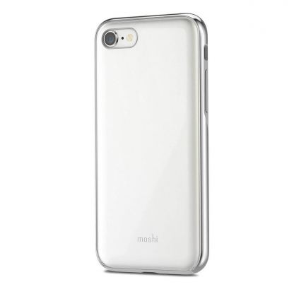 Moshi iGlaze Case - хибриден удароустойчив кейс за iPhone SE (2020), iPhone 8, iPhone 7 (бял)