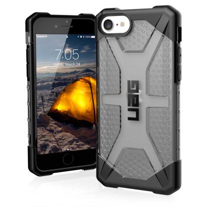 Urban Armor Gear Plasma Case - удароустойчив хибриден кейс за iPhone SE (2020), iPhone 8, iPhone 7, iPhone 6S, iPhone 6 (черен)