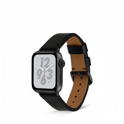 Artwizz WatchBand Leather - кожена (естествена кожа) каишка за Apple Watch 42мм, 44мм (черен)
