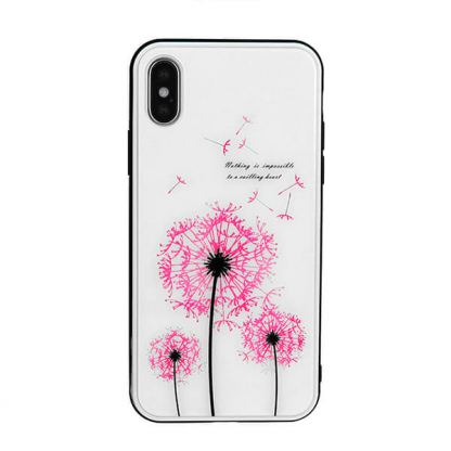 Vennus Magic Case Design 2 - силиконов (TPU) калъф със стъклен гръб за Samsung Galaxy S10 Plus (бял)