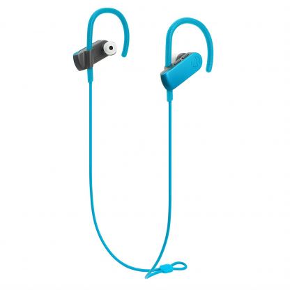 Audio-Technica ATH-SPORT50BTBK SonicSport - безжични блутут спортни слушалки с микрофон за мобилни устройства (син)