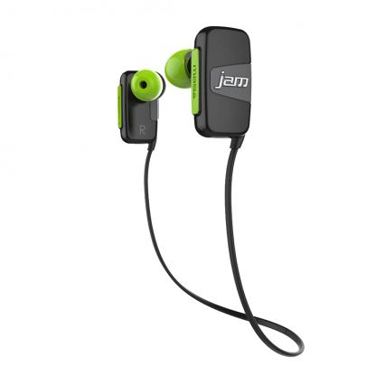 Jam Transit Bluetooth Wireless Earbuds - безжични спортни блутут слушалки за мобилни устройства (черен-зелен)