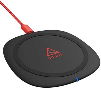 Adonit Wireless Charging Pad - поставка (пад) за безжично зареждане с технология за бързо зареждане за Qi съвместими устройства (прозрачен)