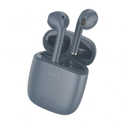 Baseus Encok W04 Pro TWS In-Ear Bluetooth Earphones - безжични блутут слушалки с безжичен зареждащ кейс за мобилни устройства (сив)