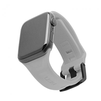 Urban Armor Gear Scout Strap - изключително здрава силиконова каишка за Apple Watch 42мм, 44мм (сив)