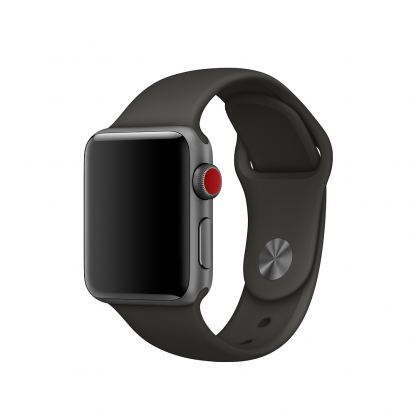 Apple Sport Band Stainless Steel Pin - оригинална силиконова каишка за Apple Watch 42мм, 44мм (тъмносив)