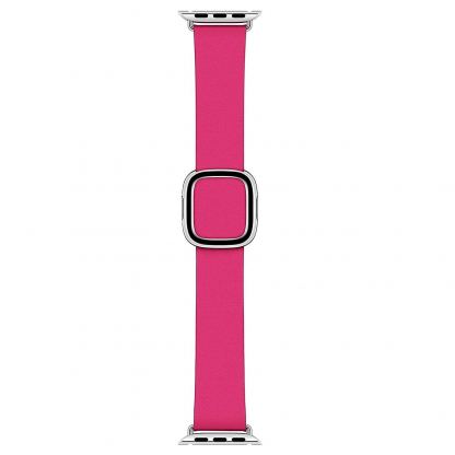 Apple Modern Buckle Band Medium - оригинална кожена каишка за Apple Watch 38мм, 40мм (розов)
